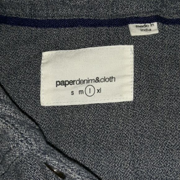 Paper Denim & Cloth Button Up Long Sleeve Shirt Lg‎ - Picture 4 of 8